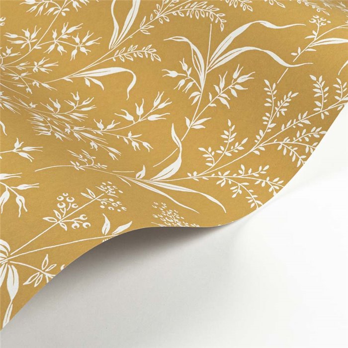 Casadeco|Yellow wild and small flower wallpaper|Floral