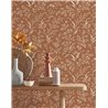 Casadeco|Orange wild countryside flower wallpaper|Floral