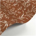 Casadeco|Papier peint fleurs de campagne sauvages orange|Floral