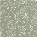 Casadeco|Green background wild flower wallpaper|Floral