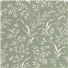 Casadeco|Papel pintado flores silvestres fondo verde|Floral