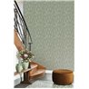 Casadeco|Green background wild flower wallpaper|Floral