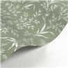 Casadeco|Green background wild flower wallpaper|Floral