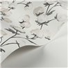 Casadeco|Watercolor wallpaper with white cotton flowers|Floral