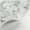 Papel pintado floral para dormitorio con flor de algodón azul pastel - Casadeco Soliflore 200296226