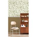 Casadeco|Green watercolor flower wallpaper with cotton buds|Floral
