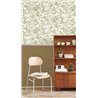Casadeco|Green watercolor flower wallpaper with cotton buds|Floral