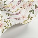 Casadeco|Tapete mit weißen und violetten Kletterpflanzen und Blumen|Blumen