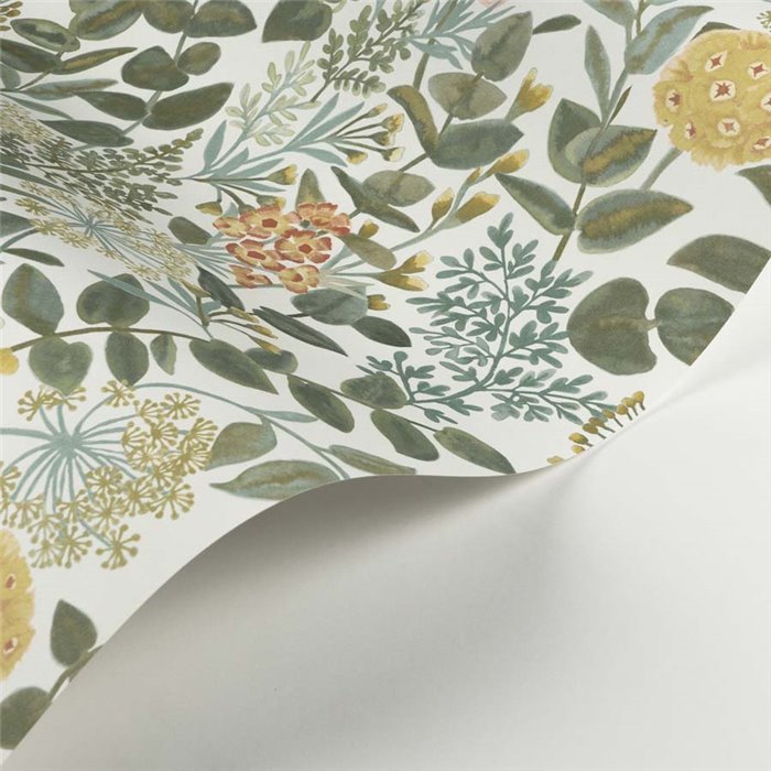 Casadeco|Papier peint floral avec lys, œillets et fougères|Floral