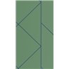 Papel pintado geométrico verde con líneas gráficas azul brillante - Casadeco Alchimie 89907622