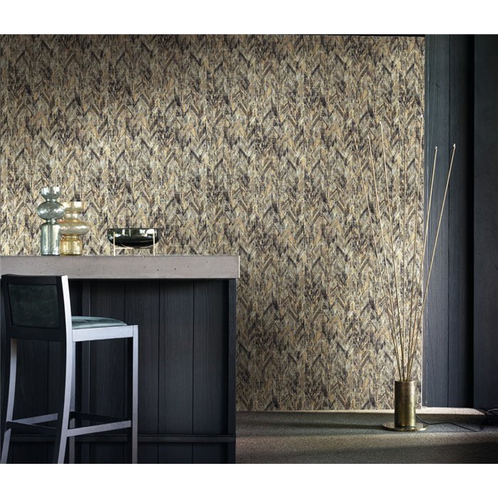 Casamance|Revestimiento pared jacquard espiga chevron color arena tinta|Revestimientos de Pared
