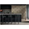 Casamance|Revêtements Muraux jacquard chevron sable encre|Revêtements Muraux