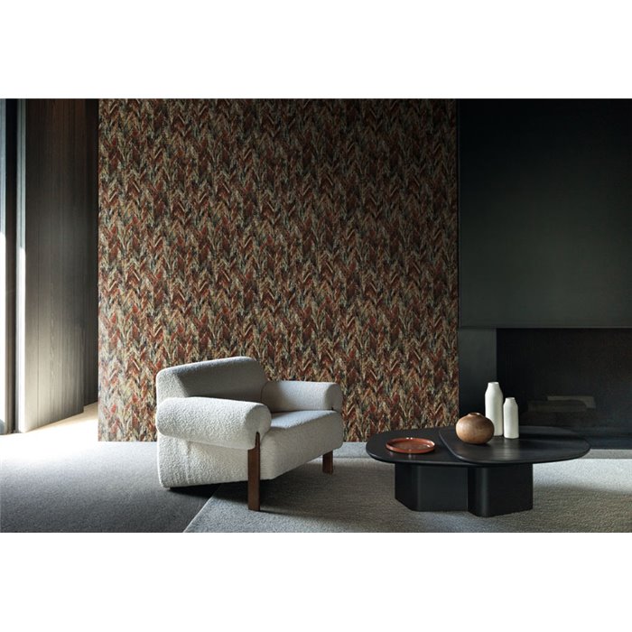 Casamance|Wallcovering jacquard herringbone chevron multicolour|Wall Coverings