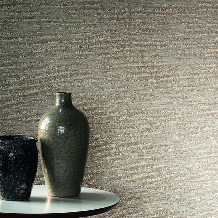 Casamance|Wallcovering jacquard linen wool polyester brown glacé|Wall Coverings