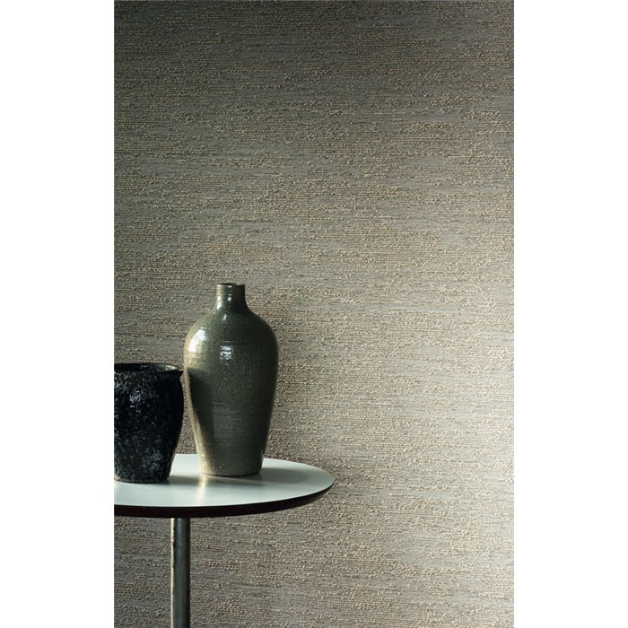 Casamance|Wallcovering jacquard linen wool polyester brown glacé|Wall Coverings