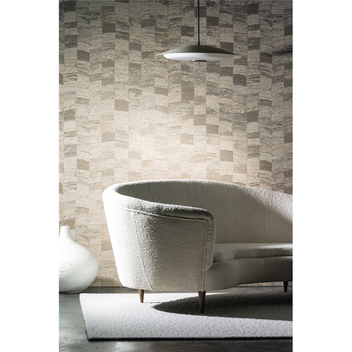 Casamance|Revêtements Muraux abstrait moderne artisanal gris cendre|Revêtements Muraux