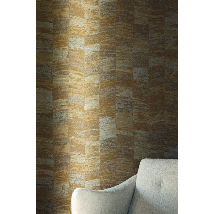 Casamance|Revêtements Muraux abstrait artisanal tissus ethniques ocre|Revêtements Muraux