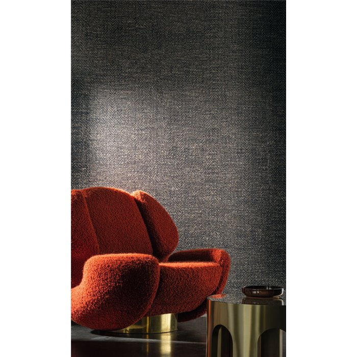 Casamance|Wandverkleidung Satin Fischgrätmuster beige blau|Wandverkleidungen