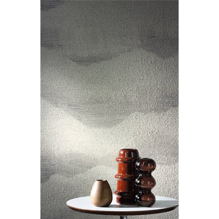 Revestimiento pared paisaje abstracto nubes gris ceniza - Casamance Jasper 71150134