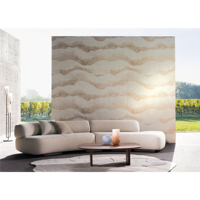 Casamance|Revestimiento pared paisaje abstracto nubes color arena|Revestimientos de Pared