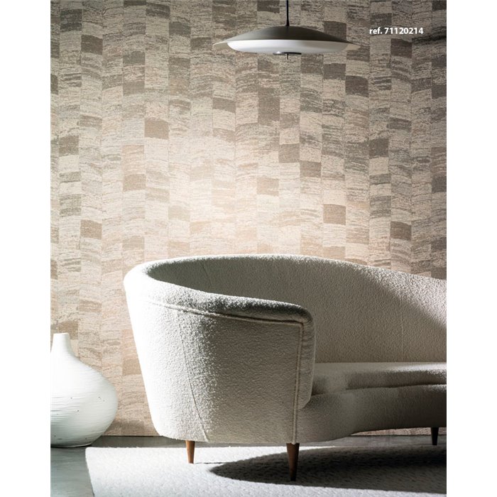 Casamance|Wallcovering ethnic abstract handmade steel colour|Wall Coverings