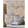 Revestimiento pared mosaico geométrico rafia natural blanco - Casamance Solal 71240112
