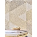 Revestimiento pared mosaico geométrico rafia natural blanco - Casamance Solal 71240112