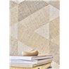Revestimiento pared mosaico geométrico rafia natural blanco - Casamance Solal 71240112