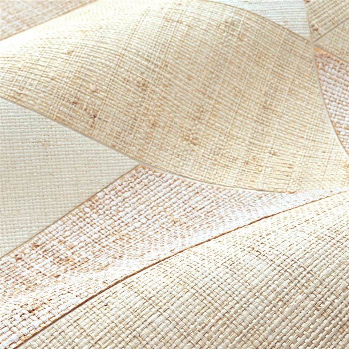 Casamance|Revêtements Muraux mosaïque géométrique raphia naturel blanc|Revêtements Muraux
