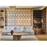 Casamance|Revestimiento pared mosaico geométrico rafia natural beige|Revestimientos de Pared