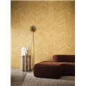Casamance|Wandverkleidung Mosaik Raffia natur Chevron-Muster beige gold|Wandverkleidungen