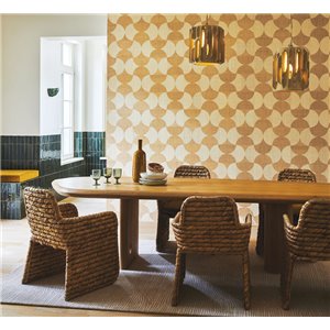 Casamance|Papier peint fibres naturelles imitation raphia turquoise|Imitation Raphia 2