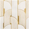 Casamance|Revêtements Muraux mosaïque géométrique rayonne naturelle blanc doré|Revêtements Muraux