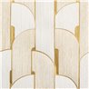 Casamance|Revêtements Muraux mosaïque géométrique rayonne naturelle blanc doré|Revêtements Muraux