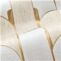 Casamance|Revêtements Muraux mosaïque géométrique rayonne naturelle blanc doré|Revêtements Muraux