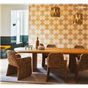 Casamance|Wallcovering raffia palm mosaic white beige|Wall Coverings