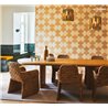 Casamance|Wallcovering raffia palm mosaic white beige|Wall Coverings