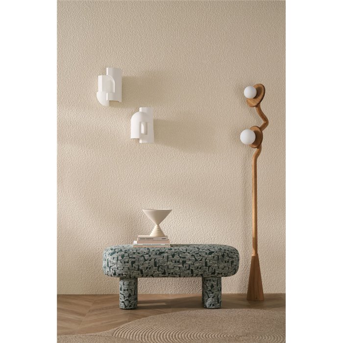 Revestimiento pared tela bouclé efecto textil elegante blanco crema - Casamance Etreinte 71450251