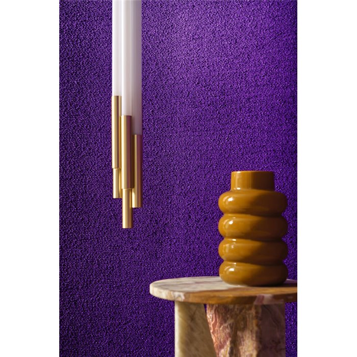Casamance|Wallcovering boucle fabric knots curls violet|Casamance