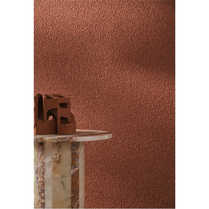 Casamance|Wallcovering boucle chunky knit contemporary terracotta|Casamance