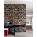 Casamance|Wallcovering Japanese landscape embroidery sisal copper black|Wall Coverings