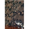 Casamance|Wallcovering Japanese landscape embroidery sisal copper black|Wall Coverings