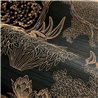 Casamance|Wandverkleidung japanische Landschaft bestickt Sisal schwarz kupferfarben|Wandverkleidungen