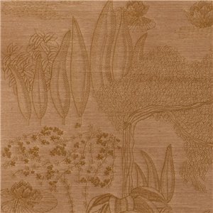 Casamance|Wallcovering Art Deco 3D velvet beige brown|Wall Coverings