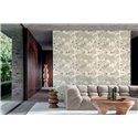 Casamance|Revêtements Muraux paysage jardin japonais brodé sisal vert beige|Revêtements Muraux