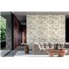 Casamance|Revêtements Muraux paysage jardin japonais brodé sisal vert beige|Revêtements Muraux