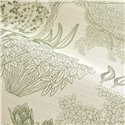 Casamance|Wallcovering Japanese garden landscape embroidery sisal green beige|Wall Coverings