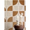 Casamance|Revêtements Muraux géométrique sisal velours beige ocre|Revêtements Muraux