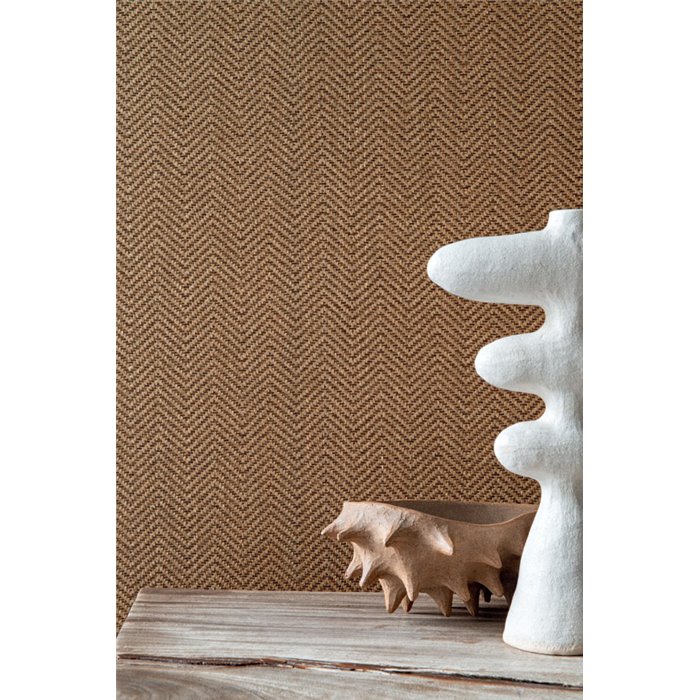 Casamance|Wallcovering raffia braid chevron beige|Wall Coverings