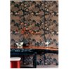 Casamance|Wandverkleidung Landschaft bestickt Sisal japanisch beige goldfarben|Wandverkleidungen